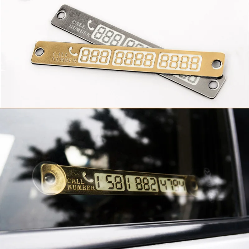 Temporary Car Parking Telephone Number Card Notification Noctilucent Sucker Car Styling Benz AUDI Mini cooper car accessories
