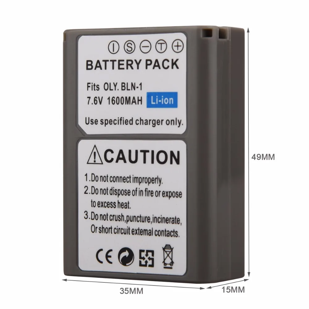 1 шт. 1600 мАч BLN PS BLN1 батарея для цифровой камеры OLYMPUS аккумуляторная E M5 EM5 OMD OM D