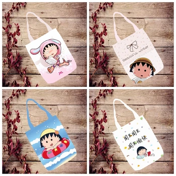 

IVYYE 1PCS Chi bi Maruko Fashion Anime Canvas Shoulder Bags Casual Shopping Bag Cartoon Tote Handbag Travel Lady Girls New