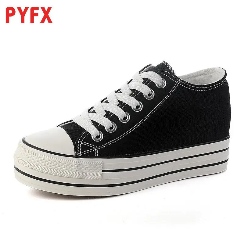 

Summer Fashion 8 Colors Canvas Women's Shoes Student's Korean Edition Increased Thick-soled Small White Women's Board Shoes