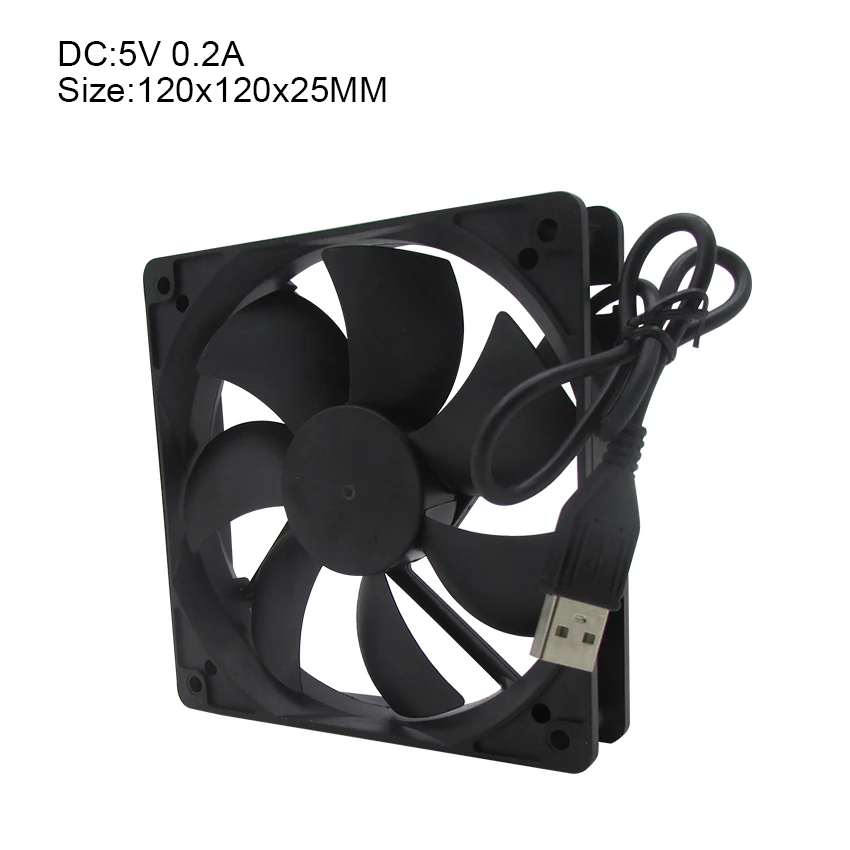 1 шт. разъем USB Enokay 5 в 12025 12 см 120x120x25 мм 120 охлаждающий вентилятор для компьютера с