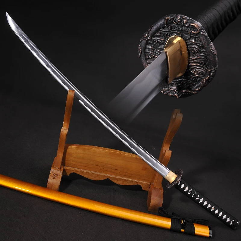 

Handmade Japanese Samurai Sword Katana 1060 Carbon Steel Full Tang Blade Very Sharp Battle Ready Can Cut Trees