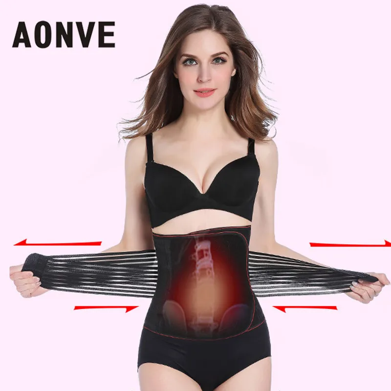 

AONVE Corset Belt Abdomen Waist Trainer Slimming Strap Belly Binder Trans Modeling Strap Fajas Body Shaper or Women Slimming