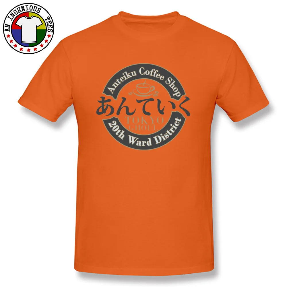 TOKYO GHOUL 7212 Party T Shirt Short Sleeve for Men Cotton Fabric Summer Fall Crew Neck T Shirts Casual Tee-Shirts Cute TOKYO GHOUL 7212 orange