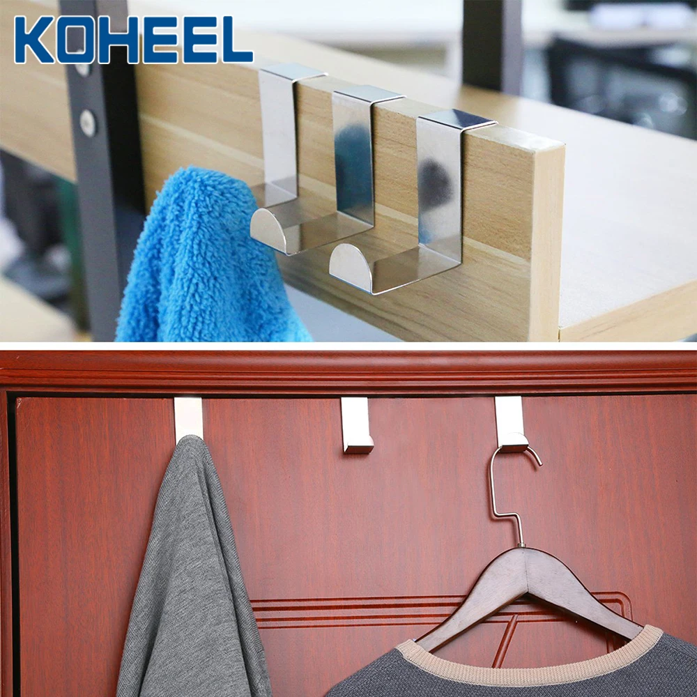 

Stainless steel door back type multi function hook no holes and no adhesive hook 2pieces