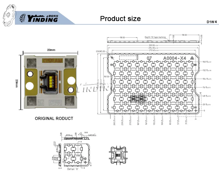 2 шт. OSRAM D1W4 17 Вт высокомощный светодиодный светильник с бусинами 6500 к холодный белый светильник Автомобильный светодиодный светильник с двумя линзами светильник для автомобиля противотуманный светильник