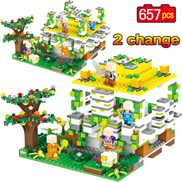 Special Offers My World Series Compatible LegoINGlys Minecrafter Forest Cave Zombie Tree Woods Hole Building Blocks Brick Toys 2 Change Methods