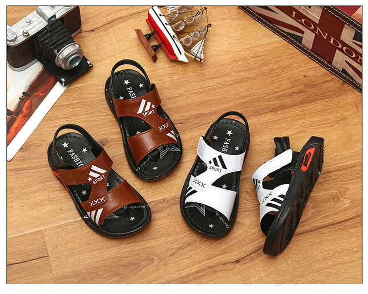 New Big Boys Flat Beach Sandals Kids Summer Shoes fashion Children shoes Non- Slip Shoes Boys Student Sport Shoes