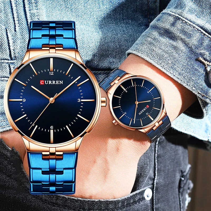 

Curren Stainless Steel Men's Watch Waterproof Date Mens Watches Top Brand Luxury Wristwatch Mens Stainless Steel Man Watch 2019
