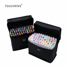TouchFIVE маркер для рисования набор ручек 12/30/40/60/80/168 Цвета аниме канцелярские эскиз для рисования акварель кисти ручка(белый маркер для белой доски