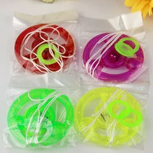 1 шт. спиннинг высокое качество цветной пластиковый спин светодиодный светильник летающая тарелка Детская уличная классическая игрушка случайный цвет