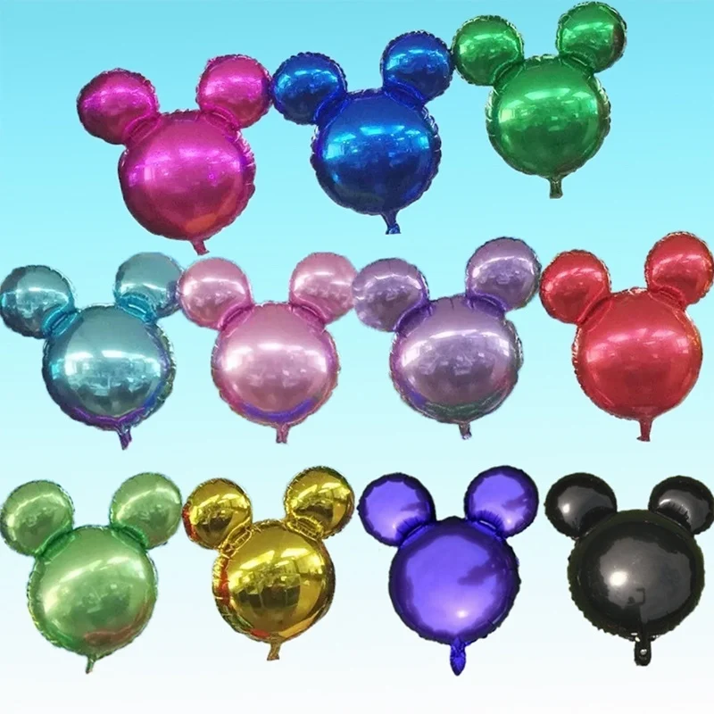 

1pcs 18inch Mickey Mouse Head Foil Balloons Party Decorations Kids Inflatable Helium Globos Children's Day Party Decor Globos