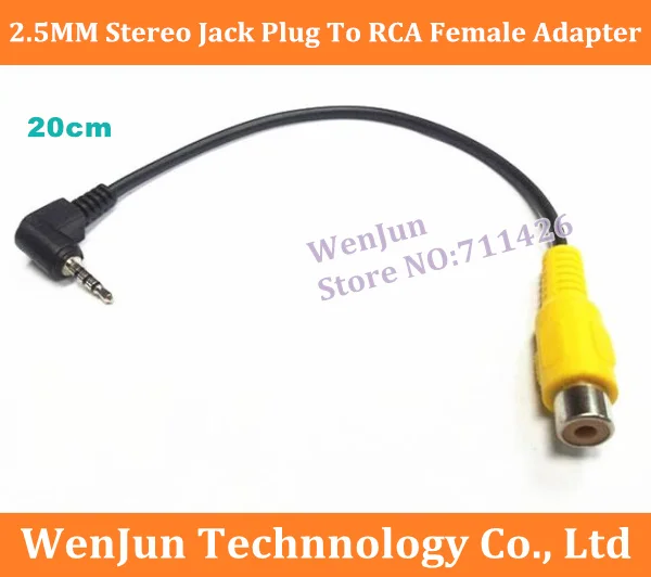 DHL /EMS free Shipping 4 Pole 2.5MM Stereo Jack Plug To RCA Female Adapter For GPS AV-in Converter Video Cable | Компьютеры и офис