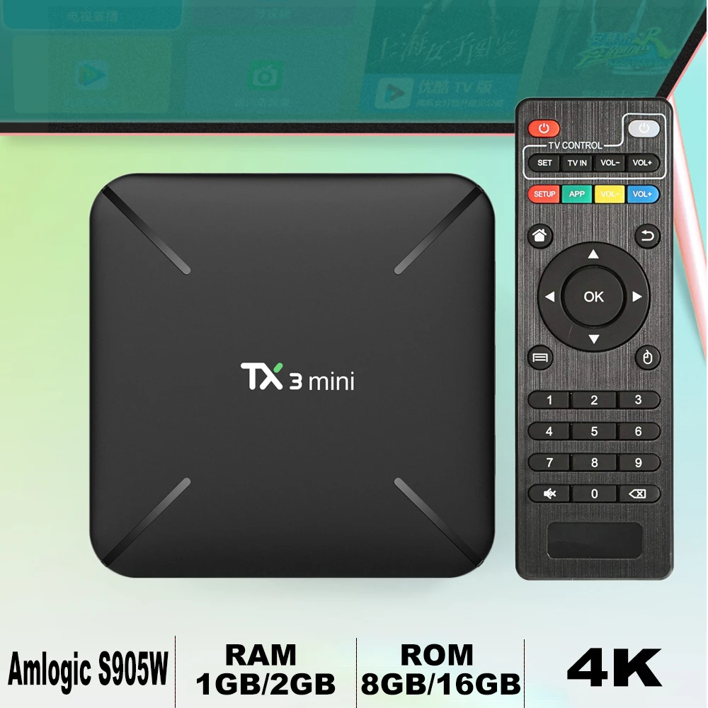 

TX3 mini Smart TV Box Android 7.1 HD Amlogic S905W Quad Core 1GB 8GB DLNA WiFi Smart TV BOX HD 2GB 16GB Media Player PK X96 MINI