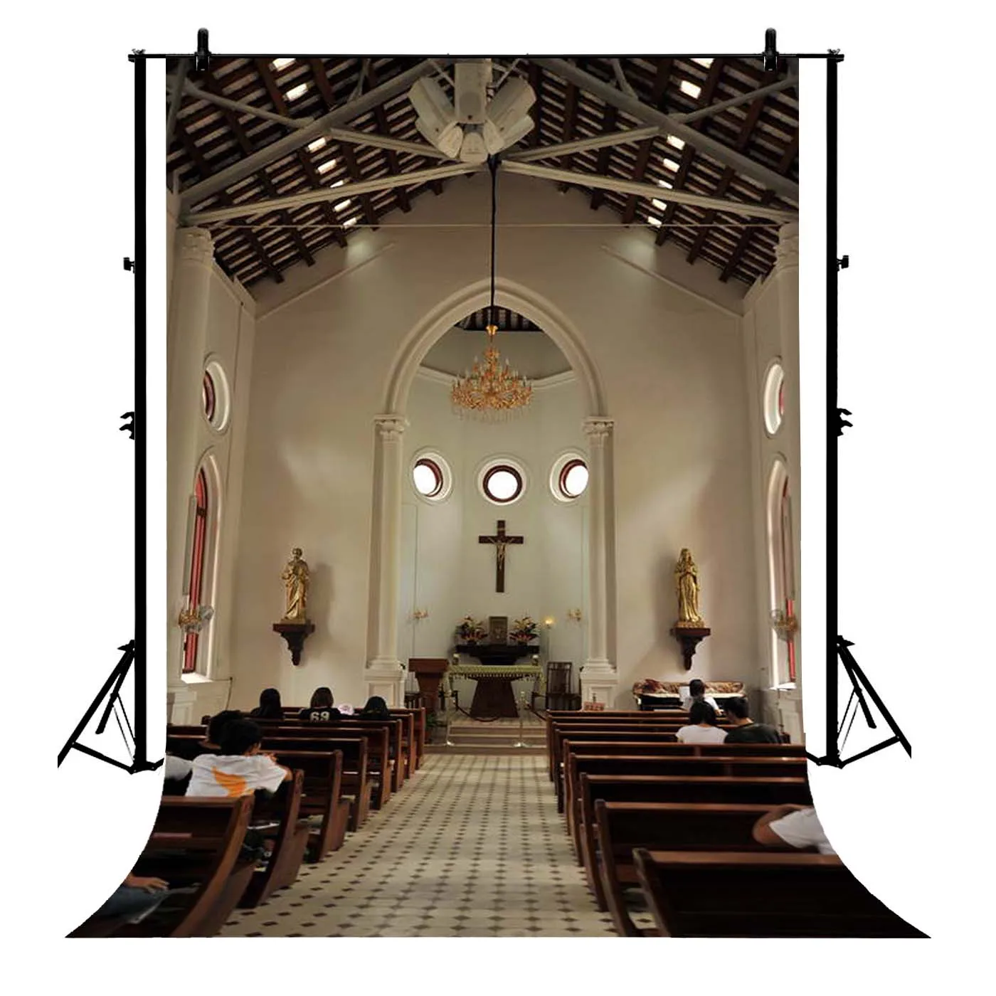 

5x7ft Church Wedding Polyester Photo Background Portrait Backdrop