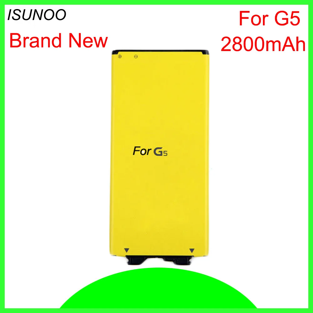 

ISUNOO 10pcs/lot 2800mAh BL-42D1F Battery For LG G5 H868 H860N H860 F700K H850 H830 H820 VS987 LS992 US992 F700L F700S Battery