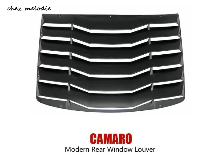 

Modern style PP matt black car rear window decorative louver air outlet diffuser shutter for 2016 2017 Chevrolet Camaro