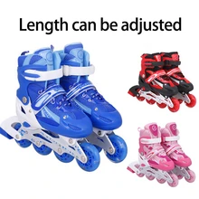 Полностью мигающие роликовые коньки для детей, регулируемые роликовые коньки, Роликовые кроссовки, профессиональные четырехъярусные коньки Patines en Linea IA52