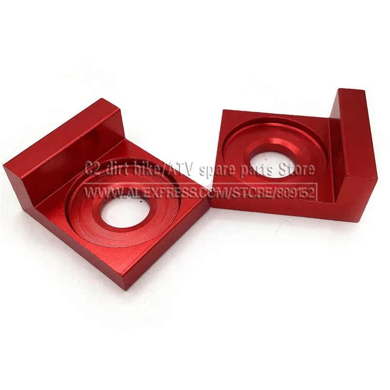15mm 12mm Chain Adjuster Block Tensioner for 110 125cc PIT Quad Trail Dirt Bike ATV Dirt pit bike Motocross