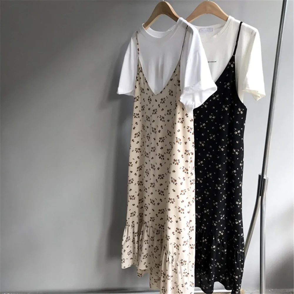 Sexy Beach V Neck Dress 2018 Summer Vacation Loose Dress Casual Vestidos Strapless Women Bow Dresses Boho Vintage Maxi Dress (10)
