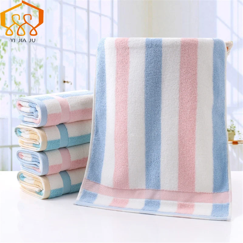 

Plaid Stripe Cotton Towel Soft And Absorbent Home Cleaning Size 35*75cm Face Hand Hair Bath Towel Brand Towels Bathroom Hot Sale