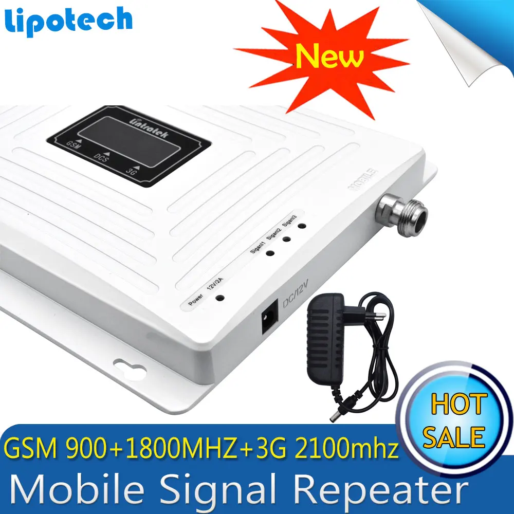 Lintratek 900/1800/2100MHz Booster 2G 3G 4G Signal