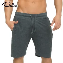 Taddlee Брендовые мужские шорты из мягкого хлопка, фитнес бегун, треники для тренировок, свободные, растягивающиеся, с коротким дном, боксер, багажник, карго