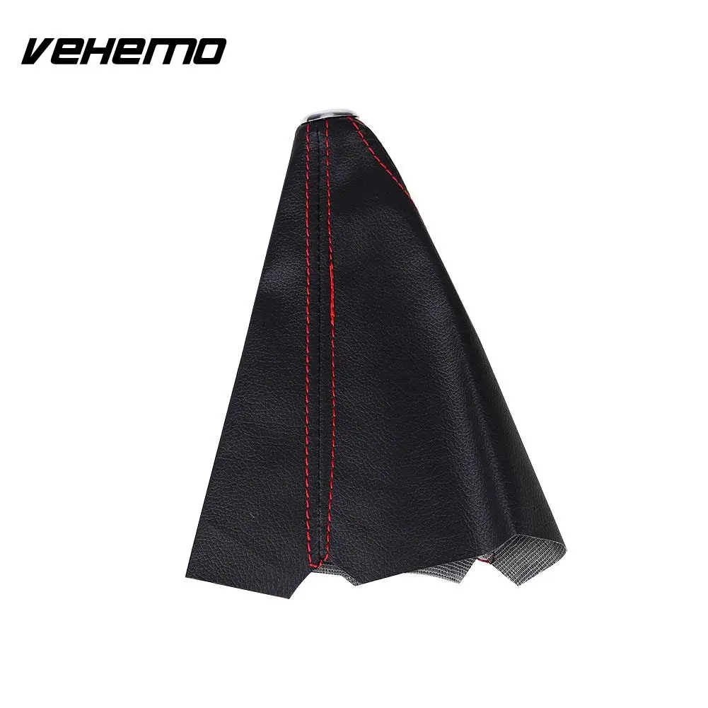 

Vehemo Red Stitch Black Car Shift Knob Cover Vehicle Manual/Auto Boot Dustproof Durable