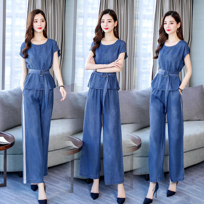denim suits for ladies