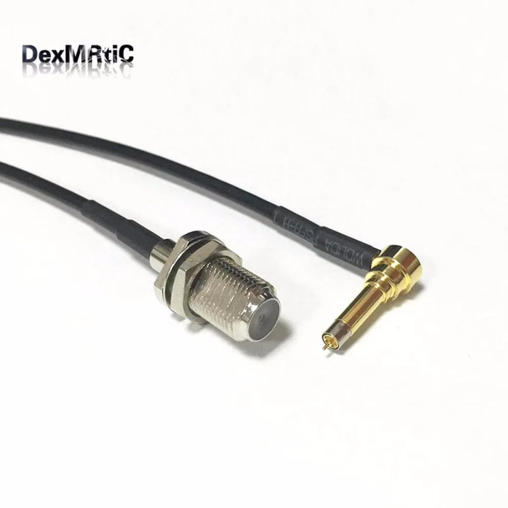 

New F Female Jack Switch MS156 Right Angle jumper cable RG174 Wholesale 20CM 8" Adapter