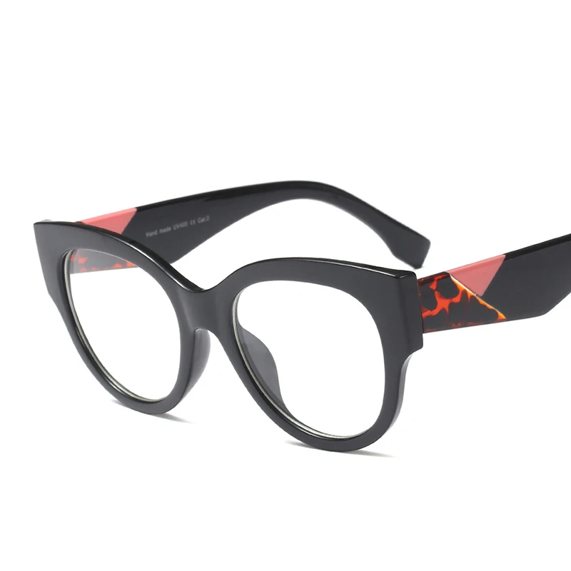 Новые Винтаж женские в форме кошачьих глаз очки Дамские очки с прозрачными линзами очки смолы, очки с оправой Для женщин очки W17
