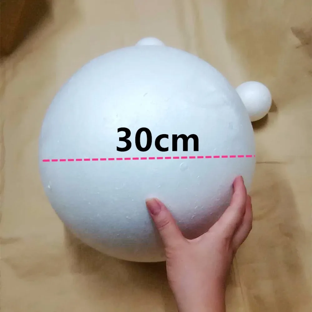 

30cm 1pcs White Modelling Polystyrene Styrofoam Foam Balls Party Christmas Balls DIY Craft ball Home Wedding Decorations 11.81in