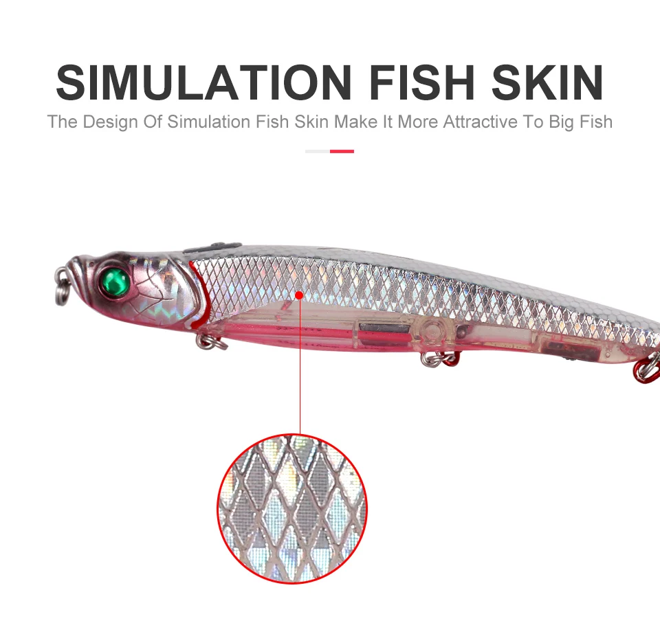 Kingdom Fishing Lures 58mm 8g, 22g Watery Beast Pencil Floating And Slow Sinking New Interesting Functional Design Baits (7)
