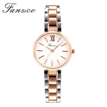 

Fansico Luxury Alloy Women Watch Lady Dress Watches Diamond Wrist Watch Gold Quartz Wristwatch Girl Gift Present Dropshipping