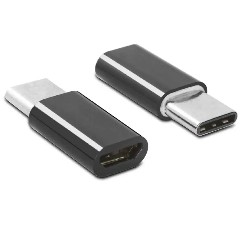

2x Micro USB to USB 3.1 Type-C USB Data Adapters Portable Black Mini Adapter Connector Device for Oneplus Two 2 Sep04