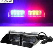 FUGSAME автомобиль 96 Вт S2 US Llight 16 шт. Led Автомобильный светодиод в тире PoliceLight/Полицейская Автомобильная сигнальная лампа стробоскоп свет красный синий