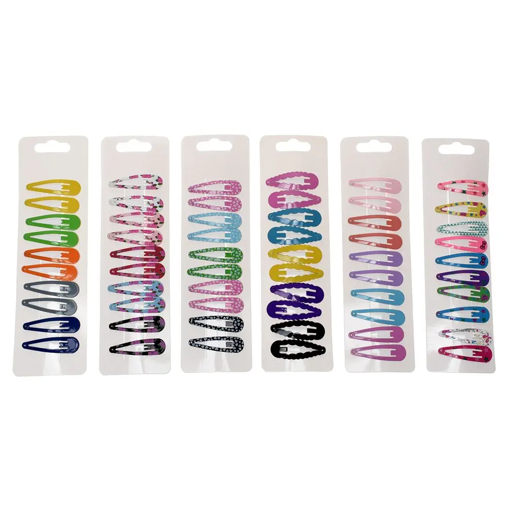 

10pcs/Lot NEW Kids Hair Accessories Headwear High Quality Printing Snap Hair Clips for Kids Solid Hairpins Girls