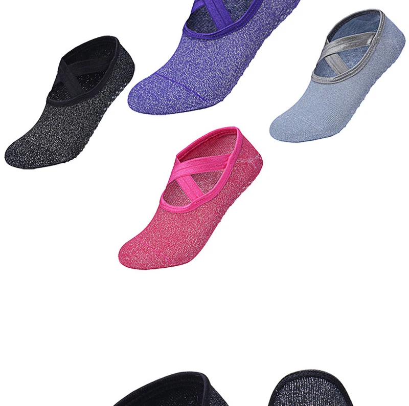 Sports Yoga Socks Slipper Women Anti Slip Cotton Ladies Pilates Socks Ballet Heel Protector Professiona Yoga Dance Socks