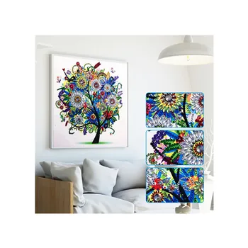 

DIY Diamond Painting Four Seasons Tree Special Shiny Diamond Embroidery Mosaic Sticker Cross Stitch Home Decoration Sticker