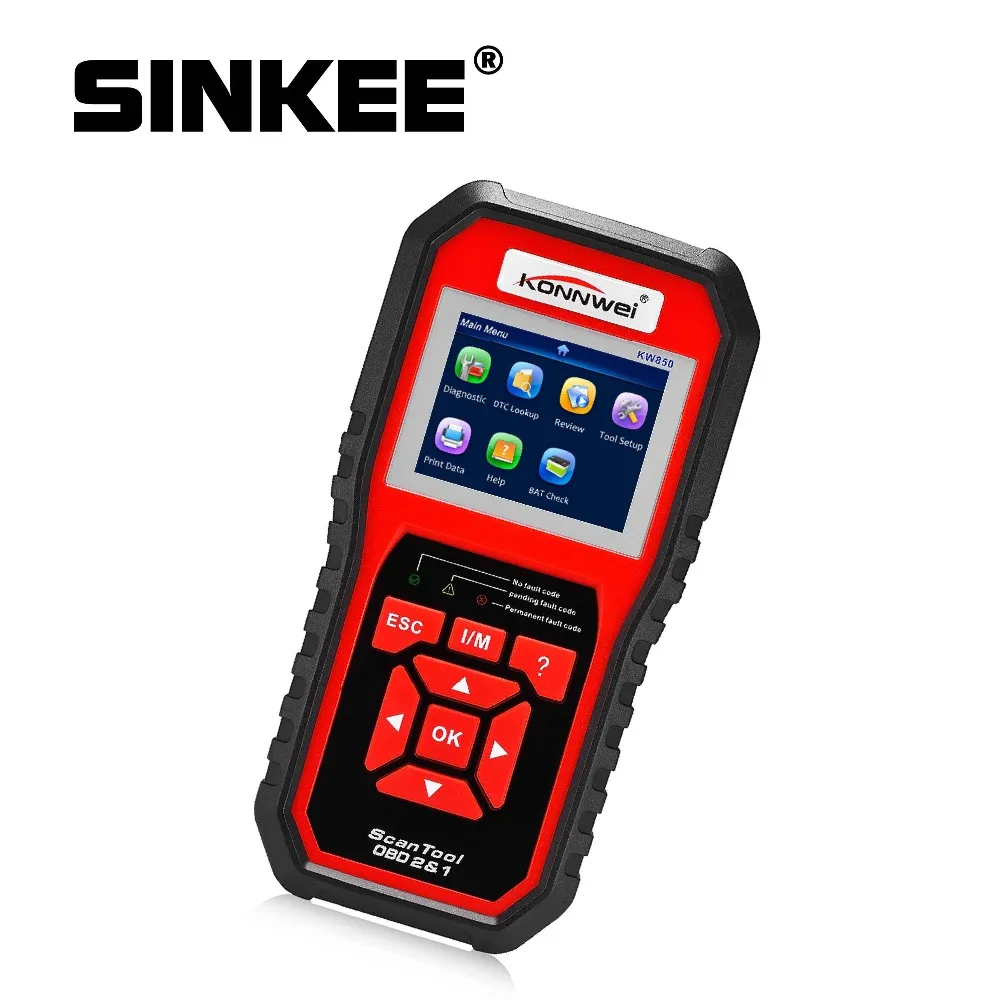 For KW850 OBD2 Scanner EODB CAN Auto Scanner One Click Update Car Diagnostic Scan Tool Battery Tester 8 Languages SK1803