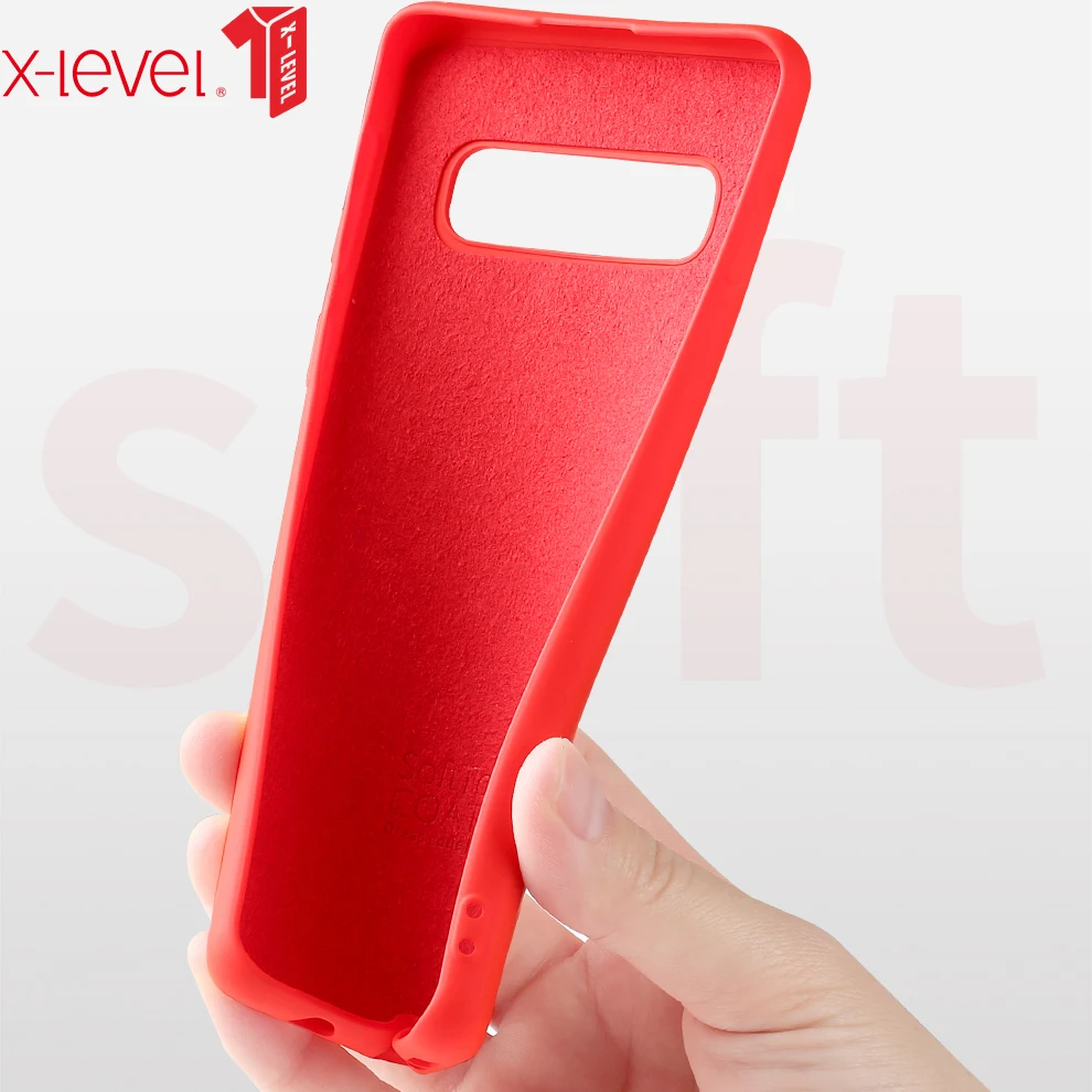 

X-Level Liquid Silicone Case For Samsung Galaxy S10e S10 Plus Original Soft Baby Skin Feeling Back Cover For Samsung S10 S10+