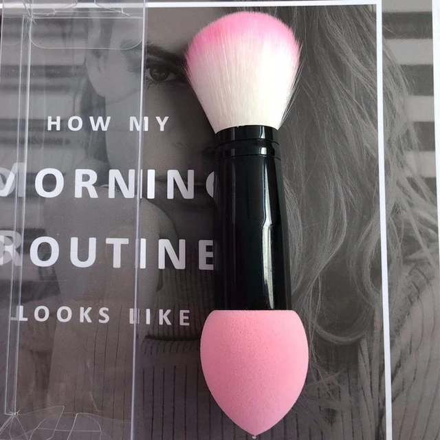 High Quality Professional Foundation Powder Double Head Makeup Brushes Set Sponge Eyebrow Eye Make Up Brush Cosmetics For Face 5