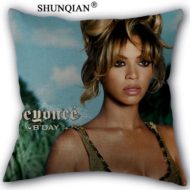 beyonce Pillowcase Cotton Linen Square Zippered Pillow Cover For Office