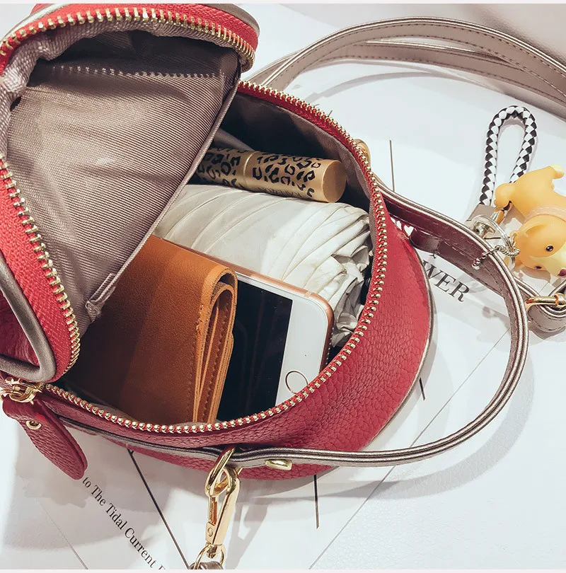 NIGEDU Kpop Women backpack Puppy pendant female shoulder bag small PU leather backpacks for girls teenagers wallets Daypack  (23)