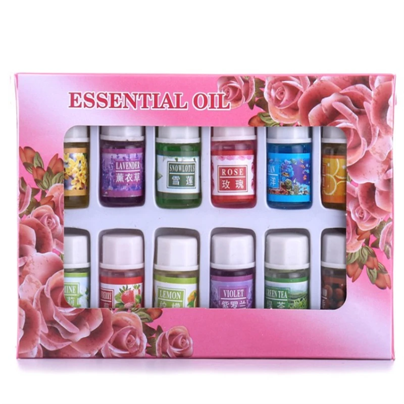 

Dimollaure 12 Kinds Fragrance Essential Oil Pack Aromatherapy Oil Magnolia Jasmine Lily Strawberry Sandalwood Violet rose lotus