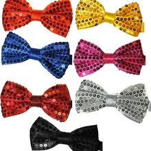 Модный Блестящий галстук-бабочка с пайетками регулируемый галстук-бабочка для женщин/мужчин/девочек/мальчиков/детей