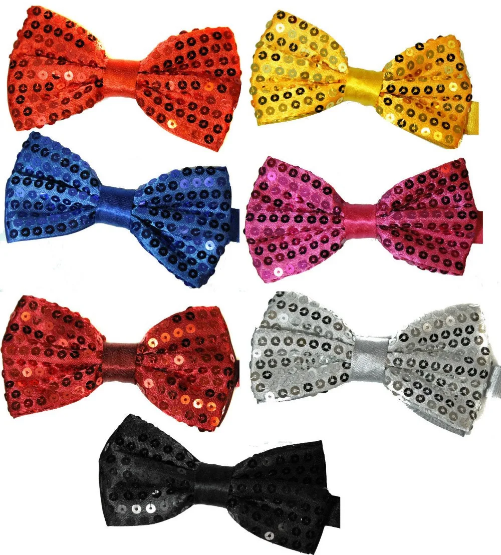 Novedad 2018! pajarita brillante de lentejuelas ajustable para mujeres/hombres/niñas/niños|fashion bowtiesbow tie