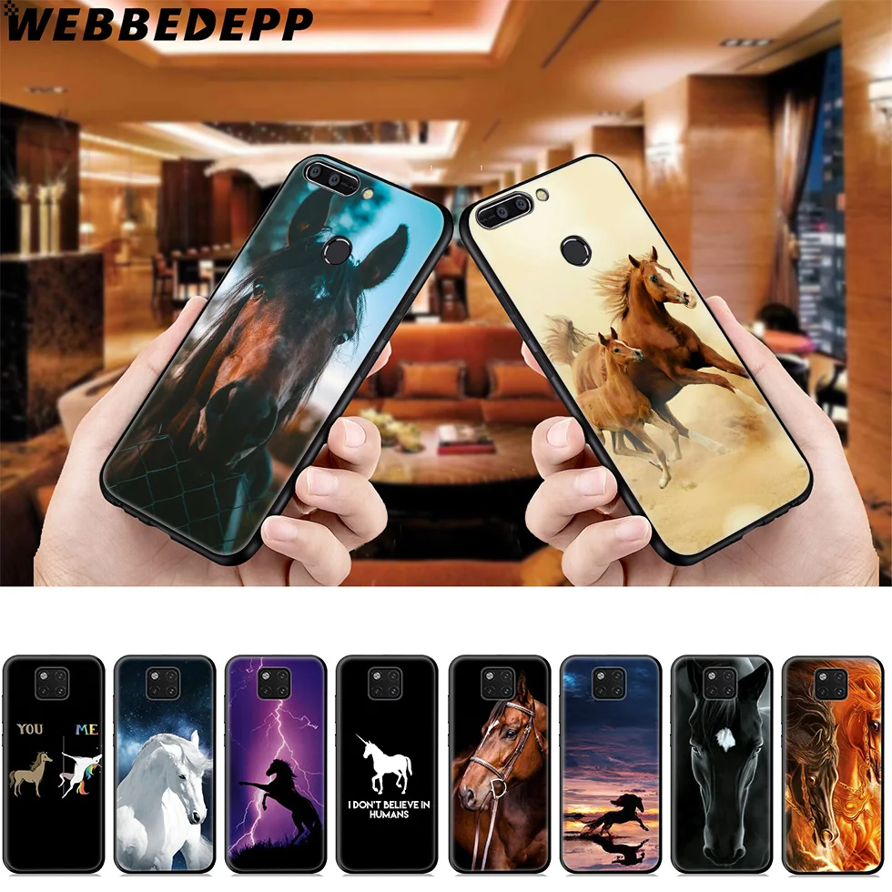 Мягкий чехол WEBBEDEPP Running Horse для Huawei Mate Honor 20 6A 7A 7C 7X 8 9 9X 10 View Lite Pro 30 |