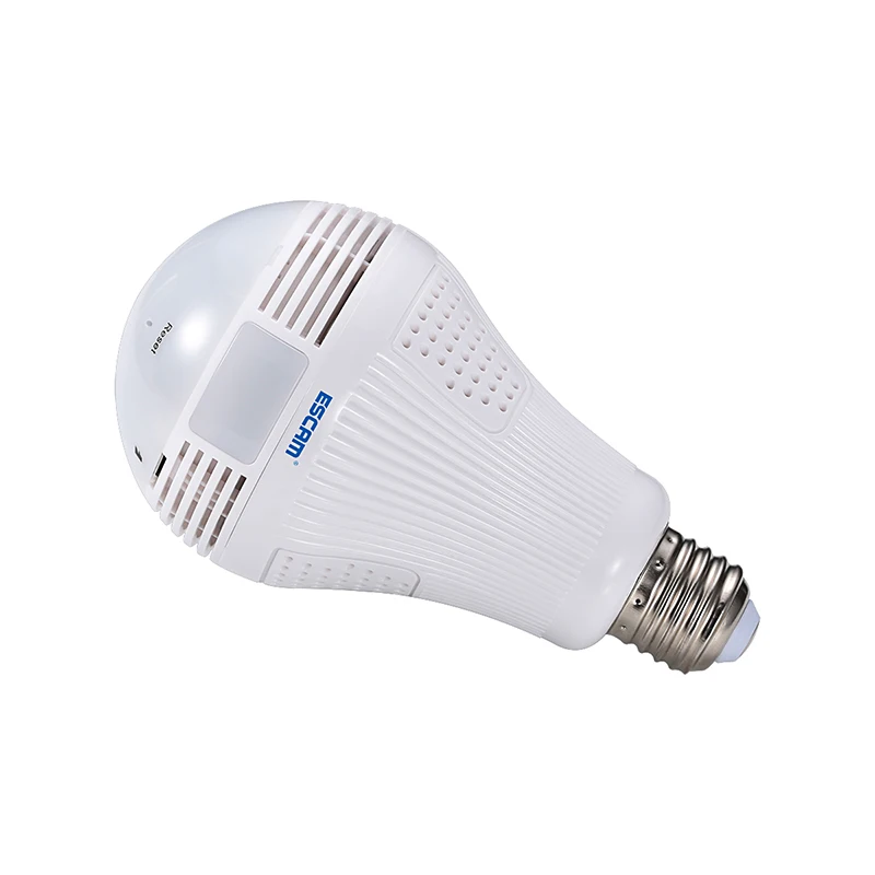 Escam QP136 HD 960P 1.3MP Wifi Panoramic 360 Degree Camera Wireless Light Bulb Fisheye Camera Smart Home 3D VR Security Cameras