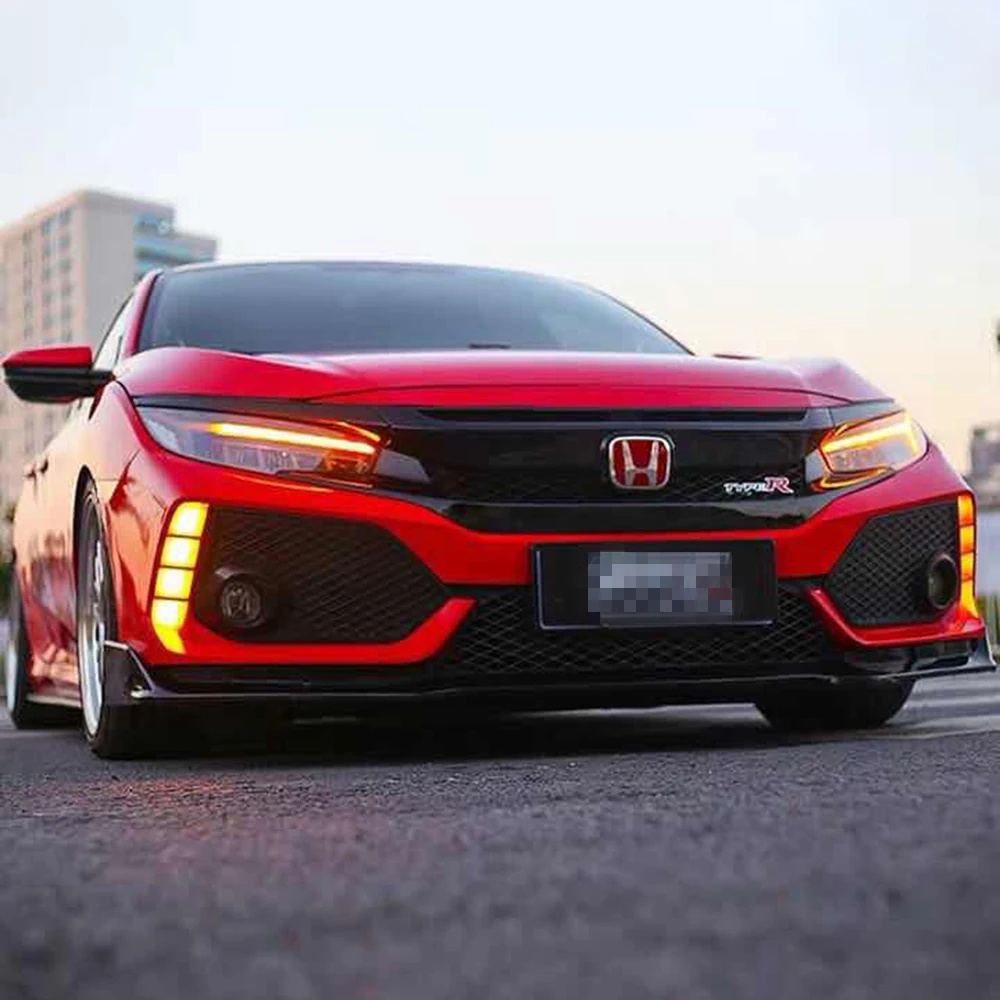 СВЕТОДИОДНЫЙ DRL для Honda Civic type R дневной ходовой светильник с сигнальной лампой поворота